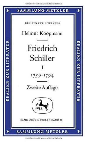 Bild des Verkufers fr Friedrich Schiller 1. 1759 - 1794 zum Verkauf von Antiquariat Buchhandel Daniel Viertel