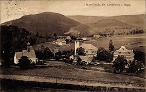 Ansichtskarte / Postkarte Haselbach Kreis Landeshut im Riesgengebirge Niederschlesien, Ortsansicht