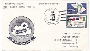 Brief Stempel Flugzeugträger USS Kitty Hawk CVA-63 1971 FDC? ETB?