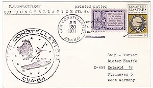 Brief Stempel Flugzeugträger USS Constellation CVA-64 1971 FDC? ETB?