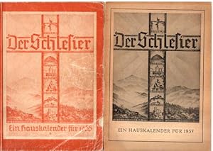 Bild des Verkufers fr Der Schlesier. Ein Hauskalender fr Ober- und Unterschlesien. 1955 und 1957 zum Verkauf von Leonardu