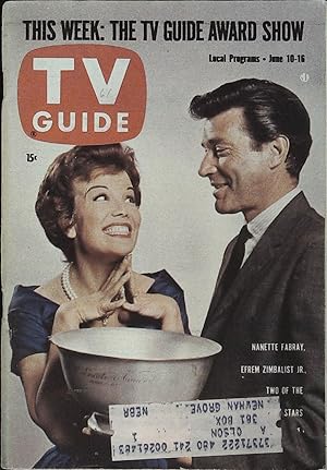 TV Guide June 10, 1961 Nanette Fabray, Efrem Zimbalist, Jr.