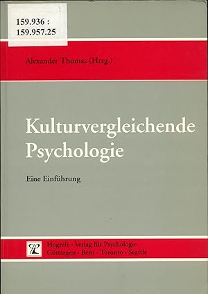 Seller image for Kulturvergleichende Psychologie Eine Einfhrung for sale by avelibro OHG