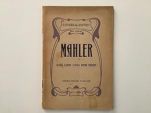 Bild des Verkufers fr Gustav Mahler. Das Lied deer Erde. Thematische Analyse. zum Verkauf von Michael Steinbach Rare Books