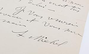 Lettre autographe signée adressée à Georges Clemenceau : «Il faut avant de rentrer en cage [.] qu...