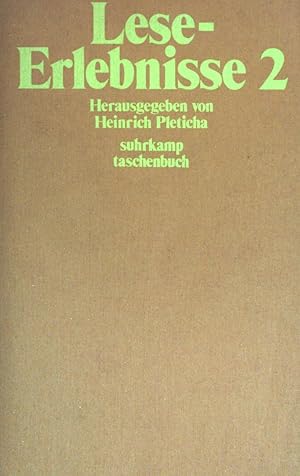 Bild des Verkufers fr Lese - Erlebnisse 2. (Nr 458) zum Verkauf von books4less (Versandantiquariat Petra Gros GmbH & Co. KG)