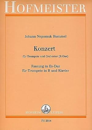 Bild des Verkufers fr Konzert E-Dur für Trompete und Orchester : Fassung Es-Dur für Trompete und Klavier zum Verkauf von Smartbuy