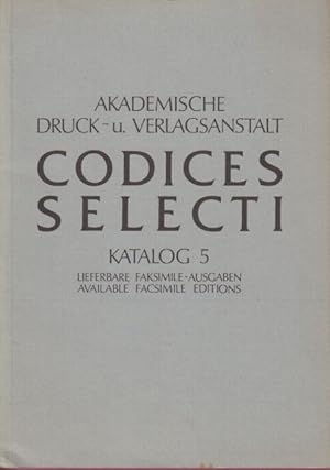 Seller image for CODICES SELECTI: Katalog 5 + 5/S. for sale by Antiquariat Basler Tor