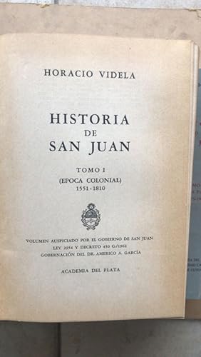 Imagen del vendedor de Historia de San Juan a la venta por International Book Hunting