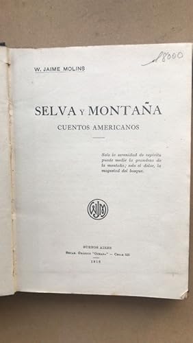 Imagen del vendedor de Selva y montaa. Cuentos americanos a la venta por International Book Hunting