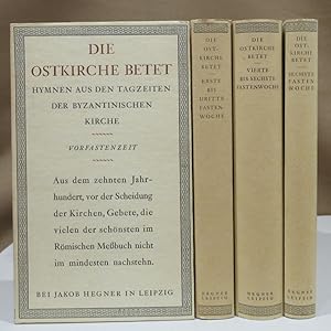 Bild des Verkufers fr Die Ostkirche betet. Hymnen aus den Tagzeiten des byzantinischen Kirche. 4 Bnde (komplett). bertragung aus dem Griechischen und Vorrede von Kilian Kirchhoff. Liturgische Vorbemerkung von Anton Baumstark. zum Verkauf von Dieter Eckert