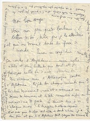 An unpublished autograph love letter from Jean Cocteau to Jean Marais, in which Cocteau, in 1940,...