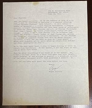 1 Autograph letter typed and signed (ALS)