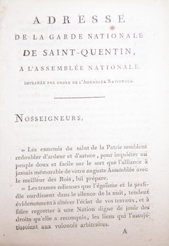 Adresse De La Garde Nationale De Saint-Quentin.