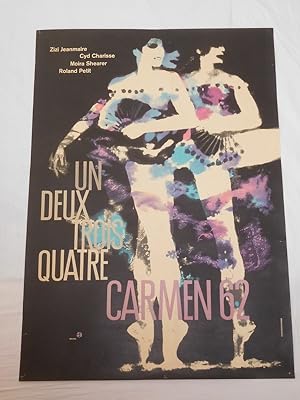 Original-Plakat Un, deux, trois, quatre Carmen 62. Zizi Jeanmarie, Cyd Charisse, Moira Shearer, R...