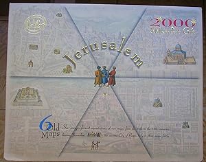 JERUSALEM 6 OLD MAPS (from 16th to 18th centuries). 2000 Millennium Gift.