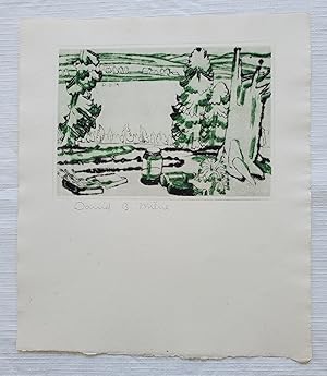 David Milne Drypoint. Painting Place" ("Hilltop")
