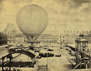 Imagen del vendedor de France Paris Louvre Giffard & Tissandier tethered balloon old Photo Dagron 1878 a la venta por Bits of Our Past Ltd