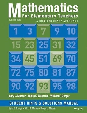 Seller image for Mathematics for Elementary Teachers, Student Hints and Solutions Manual (Paperback) for sale by AussieBookSeller