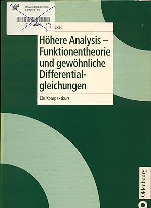 Seller image for Hhere Analysis - Funktionentheorie und gewhnliche Differentialgleichungen Ein Kompaktkurs for sale by avelibro OHG