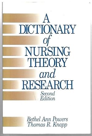Immagine del venditore per A Dictionary of Nursing Theory and Research. Second Edition. venduto da City Basement Books