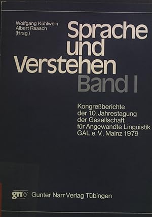 Bild des Verkufers fr Sprache und Verstehen, Bd. 1. zum Verkauf von books4less (Versandantiquariat Petra Gros GmbH & Co. KG)