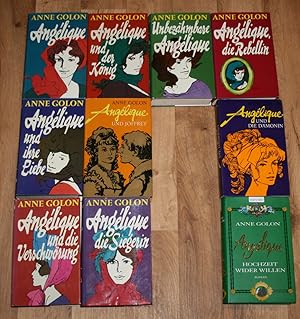 10 Bücher ANGELIQUE von Anne Golon. Band 1-6,8-10 + Hochzeit wider Willen.