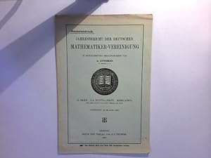 Sonderabdruck : Jahresbericht der deutschen Mathematiker - Vereinigung 1908