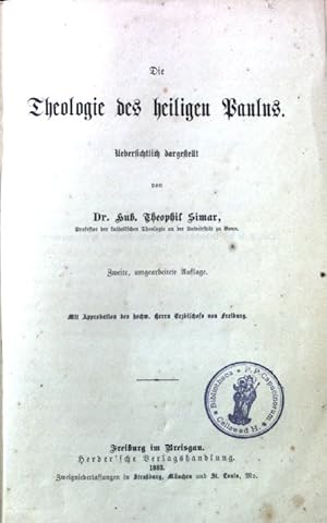 Bild des Verkufers fr Die Theologie des heiligen Paulus. zum Verkauf von books4less (Versandantiquariat Petra Gros GmbH & Co. KG)