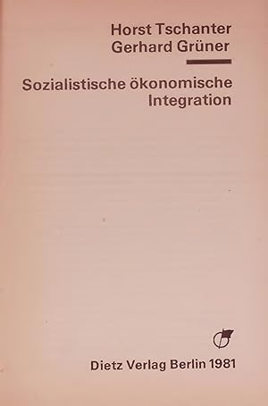 Bild des Verkufers fr Sozialistische konomische Integration. zum Verkauf von Antiquariat Bookfarm
