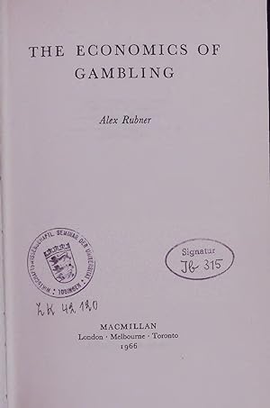 Seller image for The Economics of Gambling. for sale by Antiquariat Bookfarm