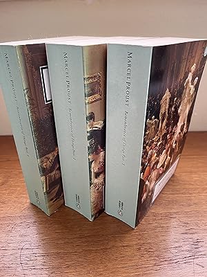 Seller image for Remembrance Of Things Past - in 3 vols set; Vol 1 Swan s Way , Within A Budding Hole , Vol 2 The Guermantes Way , Cities Of The Plain , Vol 3 The Captive , The Fugitive , Time Regained 1989, paperbacks, Vol 1 1058pp, Vol 2 1216pp, Vol 3 1136pp; books in excellent condition, almost as new. for sale by Vance Harvey