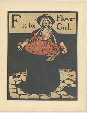 Seller image for F is for Flower Girl. From "An Alphabet". for sale by Robert Frew Ltd. ABA ILAB