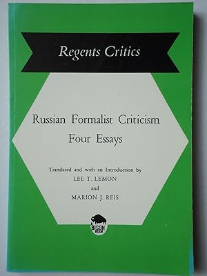 Imagen del vendedor de RUSSIAN FORMALIST CRITICISM. FOUR ESSAYS a la venta por GfB, the Colchester Bookshop