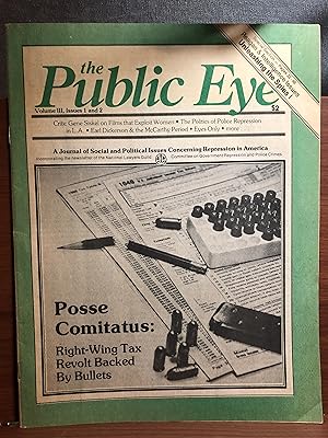 Seller image for The Public Eye: Volume III, No 1 and 2; A Journal of Social and Political Issues Concerning Repression in America for sale by Rosario Beach Rare Books