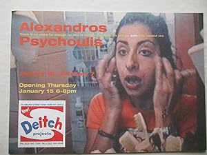 Bild des Verkufers fr Alexandros Psychoules Deitch Projects Exhibition invite postcard zum Verkauf von ANARTIST