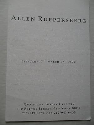 Immagine del venditore per Allen Ruppersberg Christine Burgin Gallery 1990 Exhibition invite postcard venduto da ANARTIST