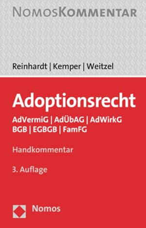 Bild des Verkufers fr Adoptionsrecht: AdVermiG | AdbAG | AdWirkG | BGB | EGBGB | FamFG: AdVermiG | AdbAG | AdWirkG | BGB | EGBGB | FamFG. Handkommentar zum Verkauf von Studibuch