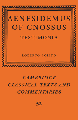 Image du vendeur pour Aenesidemus of Cnossus: Testimonia (Paperback or Softback) mis en vente par BargainBookStores
