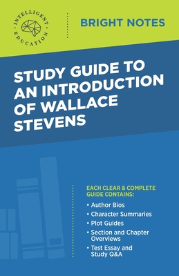 Imagen del vendedor de Study Guide to an Introduction of Wallace Stevens (Paperback or Softback) a la venta por BargainBookStores