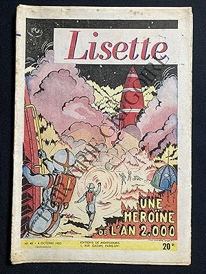 LISETTE-N°40-4 OCTOBRE 1953-UNE HEROINE DE L'AN 2000
