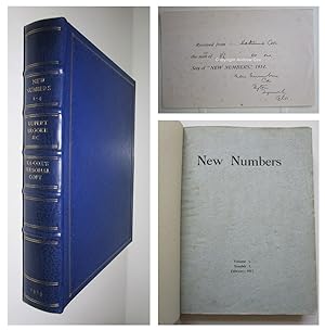 Seller image for NEW NUMBERS Complete in 4 parts KA COX'S Personal Copy, RUPERT BROOKE Association KATHERINE LAIRD "KA" COX for sale by Andrew Cox PBFA