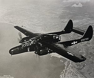 Large Black and White Photo of USAF P-61 The Northrop Black Widow