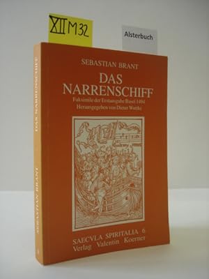 Bild des Verkufers fr Das Narrenschiff. Sebastian Brant / Gesellschaft fr Elsssische Literatur: Jahresgaben der Gesellschaft fr Elsssische Literatur ; 1; Saecvla spiritalia ; Bd. 6 zum Verkauf von Schuebula