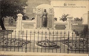 Bild des Verkufers fr Ansichtskarte / Postkarte Quivrain Wallonien Hennegau, Denkmal fr den Ersten Weltkrieg zum Verkauf von akpool GmbH