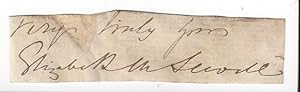 Seller image for [Elizabeth Missing Sewell, English author of religious and educational texts.] Autograph Signature ( Elizabeth M Sewell ) cut from a letter. for sale by Richard M. Ford Ltd
