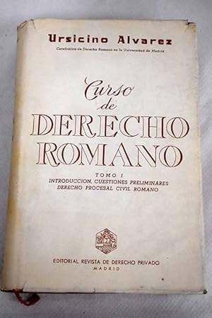 Imagen del vendedor de Curso de Derecho romano, tomo I a la venta por Alcan Libros