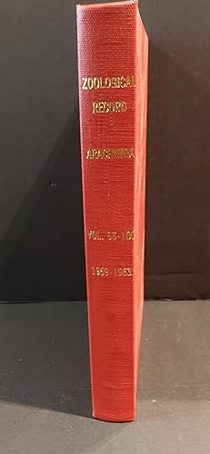 Zoological Record - Arachnida - Volumes 96-100, 1959-1963, Binded