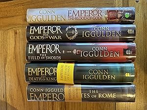 Seller image for THE EMPEROR SERIES comprising Emperor - The Gates of Rome ; Emperor - The Death of Kings; Emperor - The Field of Swords; Emperor - The Gods of War; and Emperor - The Blood of Gods. London: HarperCollins 2003-2013). Complete 5-volume set. EACH BOOK SIGN for sale by James M Pickard, ABA, ILAB, PBFA.