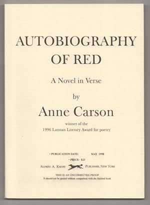 Immagine del venditore per Autobiography of Red: A Novel In Verse venduto da Jeff Hirsch Books, ABAA